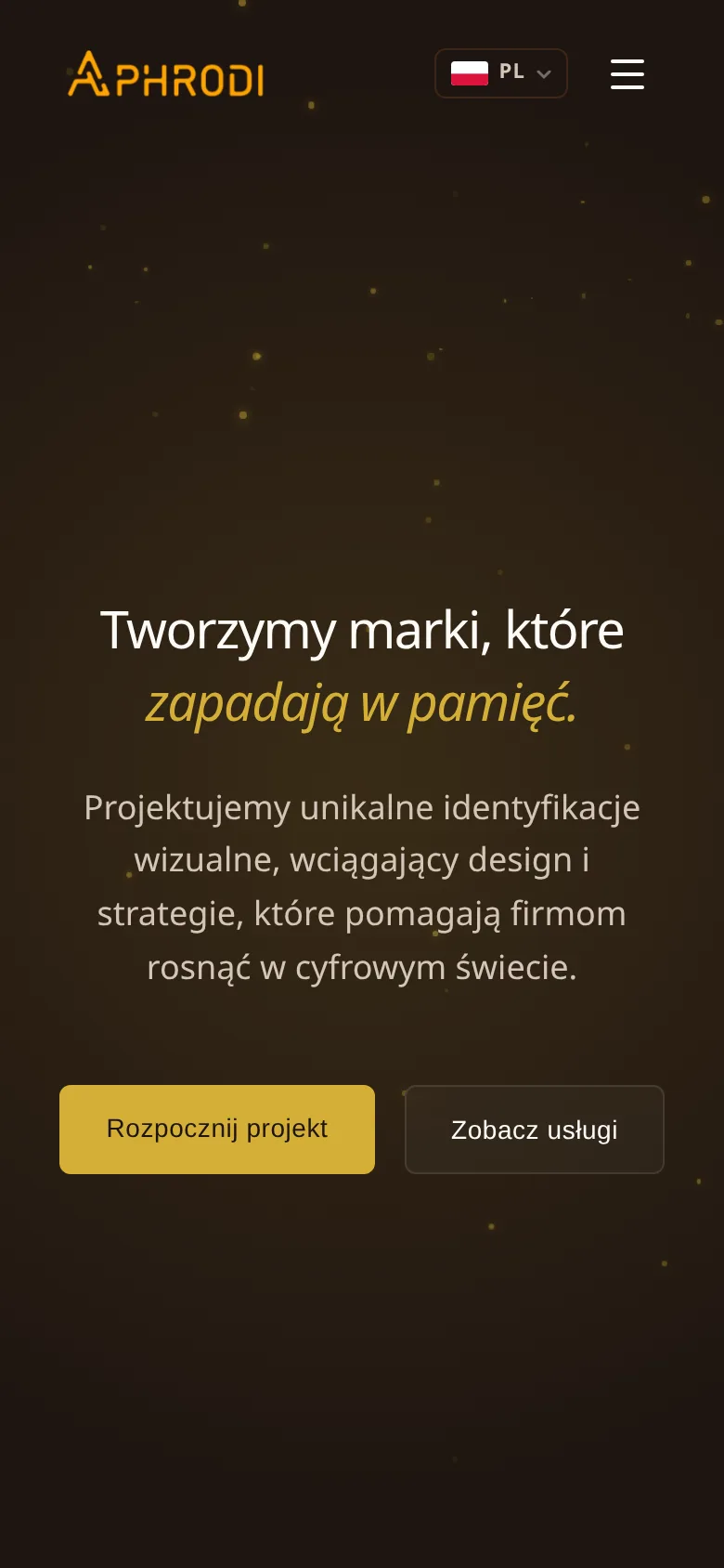 Strona Aphrodi na telefonie