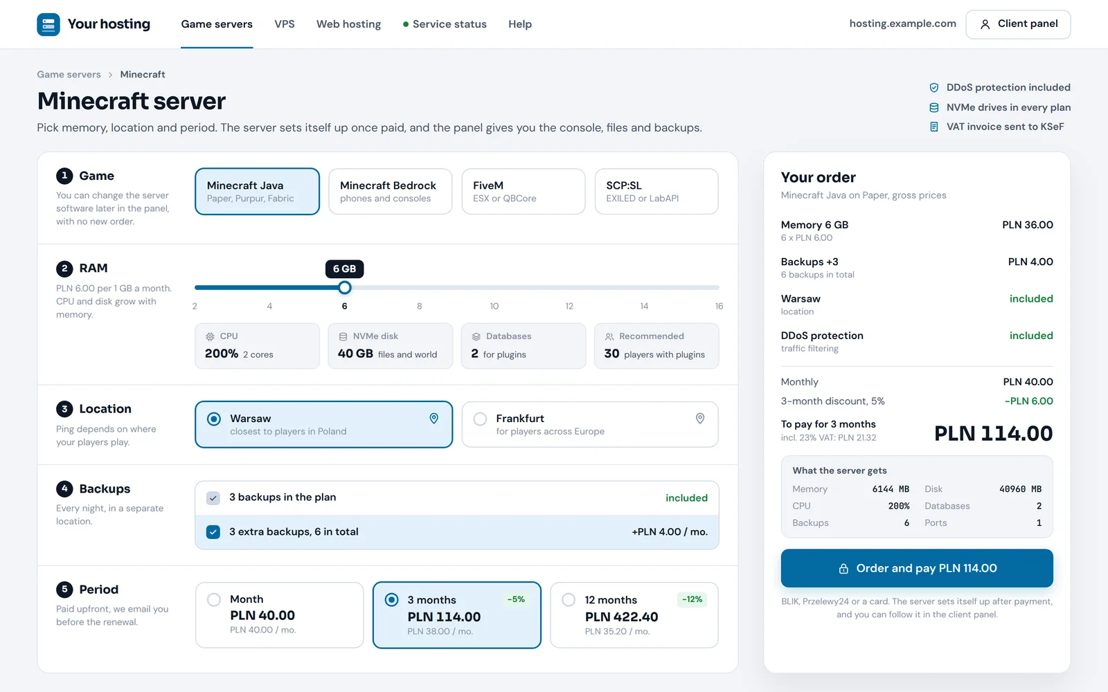 Hosting companies