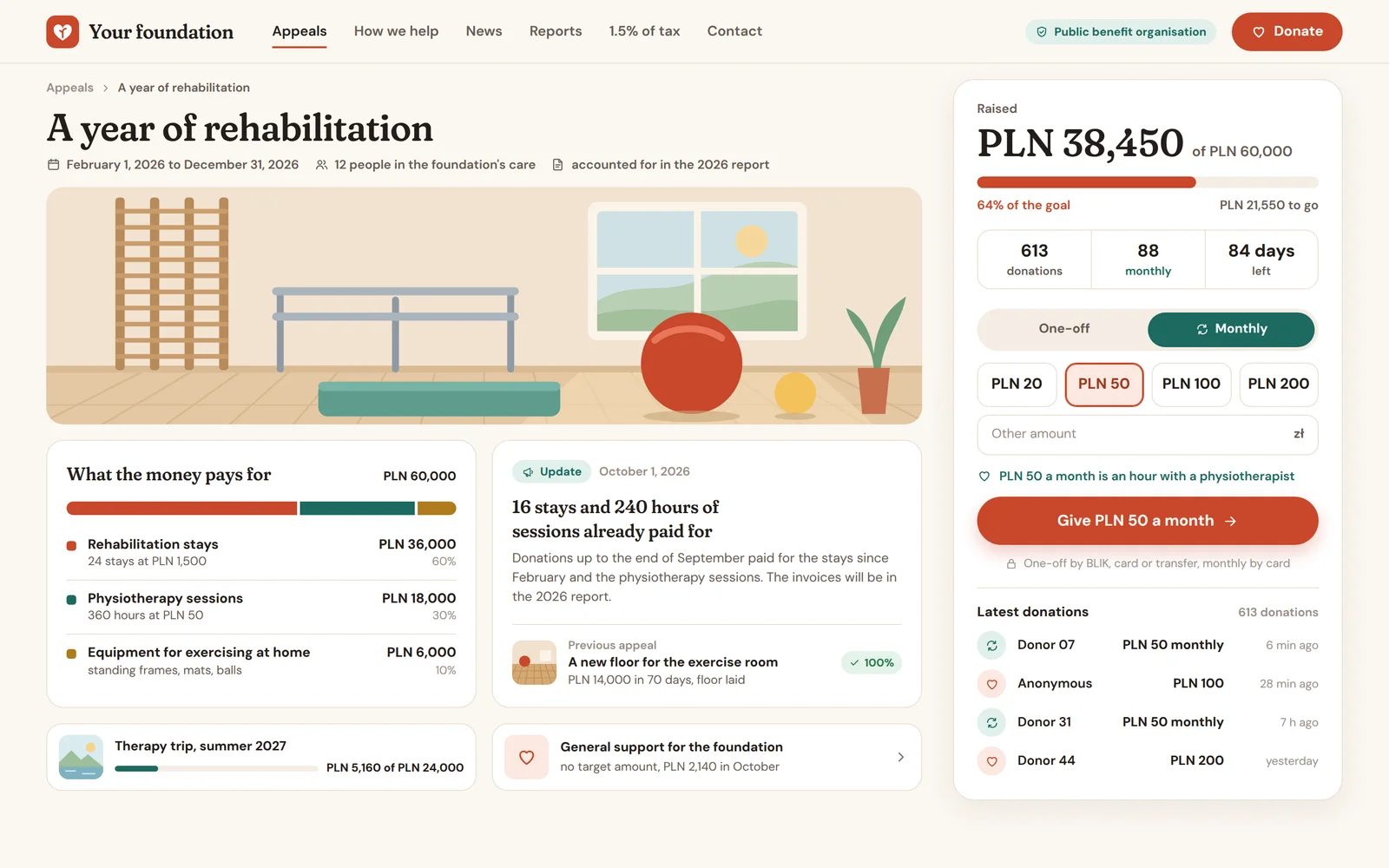 Landing pages