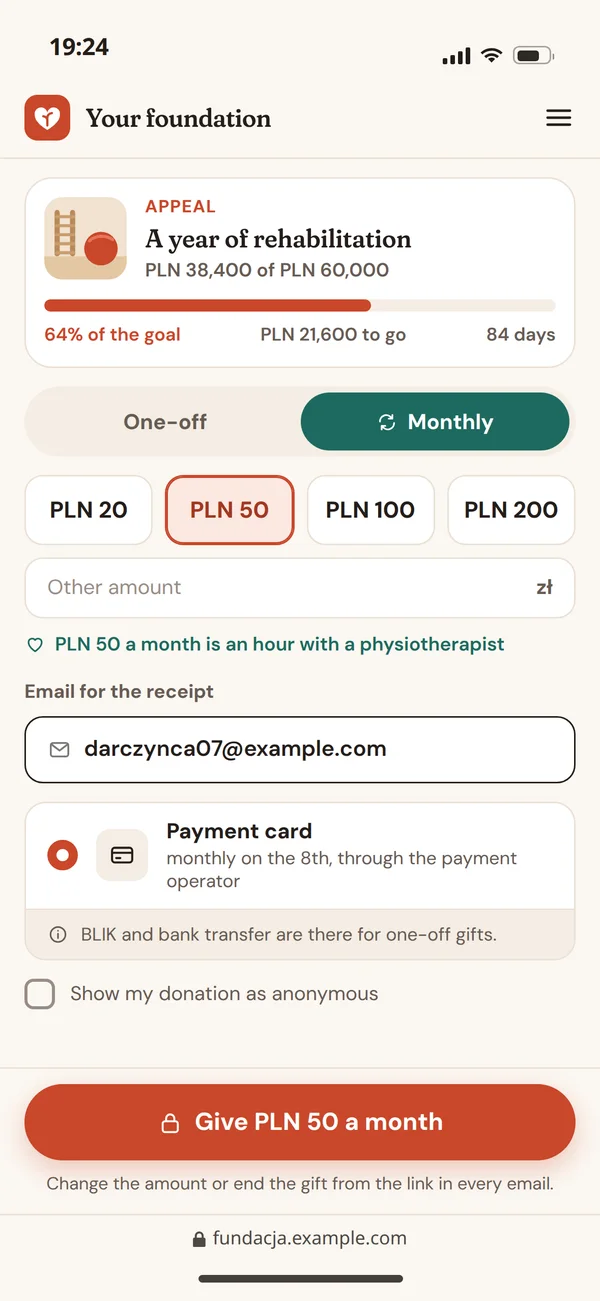 Appeal donation form